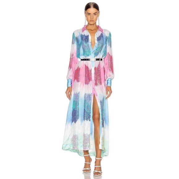 Retrofete Dessa Dress Unicorn Dip Dye Small NWT - Picture 2 of 13